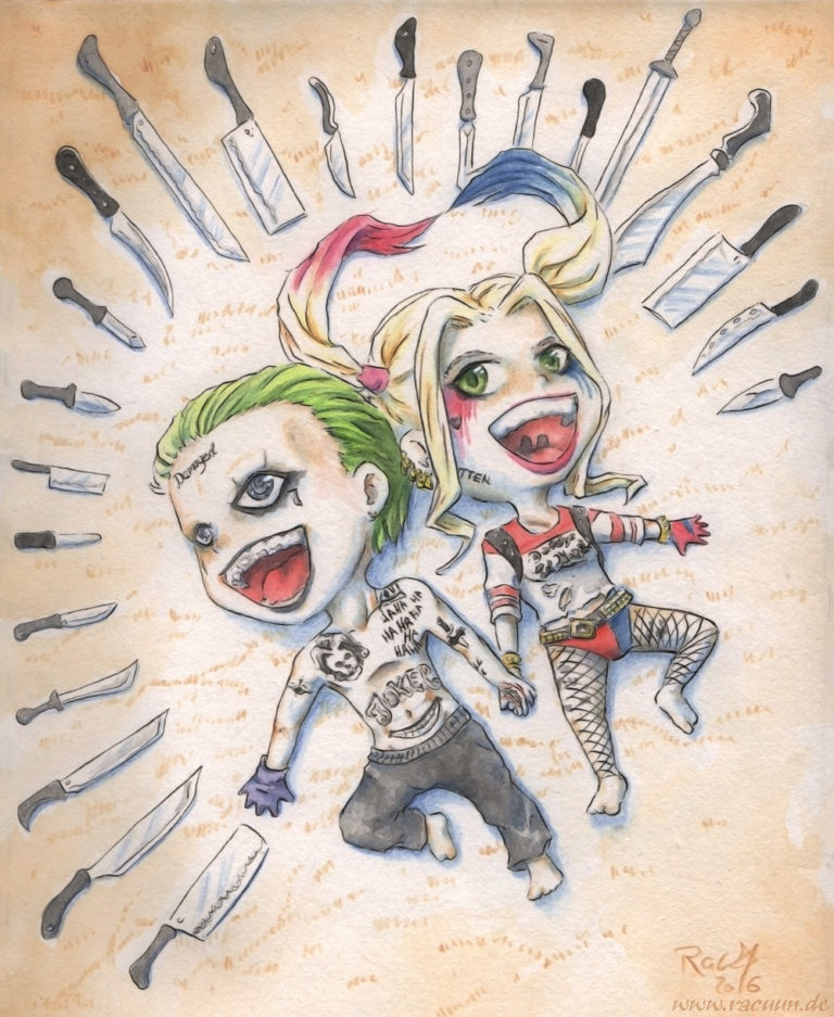 FanArt Suicide Squad - Joker und Harley Chibis - Racuun