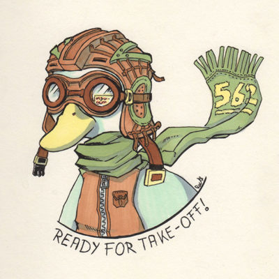 Illustration Ready for Take-Off Ente - Racuun