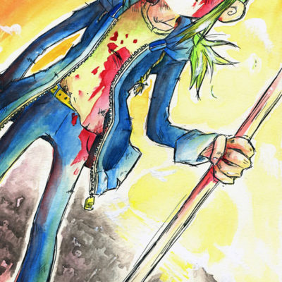 Mangazeichnung OC Yuji aus Shadows of CED - Racuun