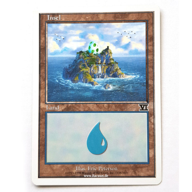 MTG Magic altered Art von Racuun - Insel mit Windfisch Ei x Zelda FanArt