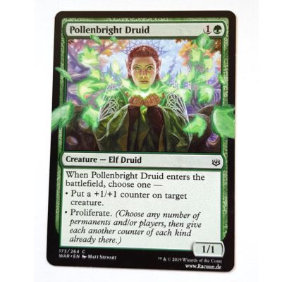 MTG Magic altered Art von Racuun - Pollenbright Druid