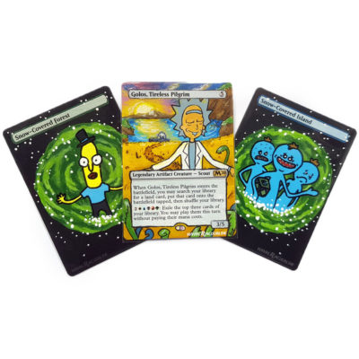 MTG Magic altered Art von Racuun - Rick & Morty