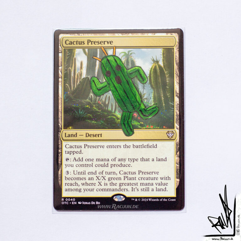 MTG altered art Cactus Preserve Final Fantasy Kingdom Hearts Kaktor by Racuun